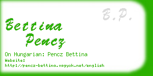 bettina pencz business card